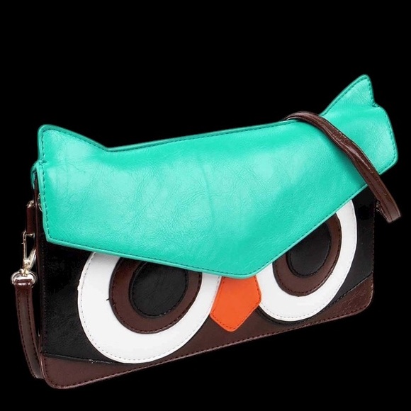 NEW BMC Colorful Faux Leather Animal Face Thin Envelope Style Clutch Handbag - Picture 1 of 5